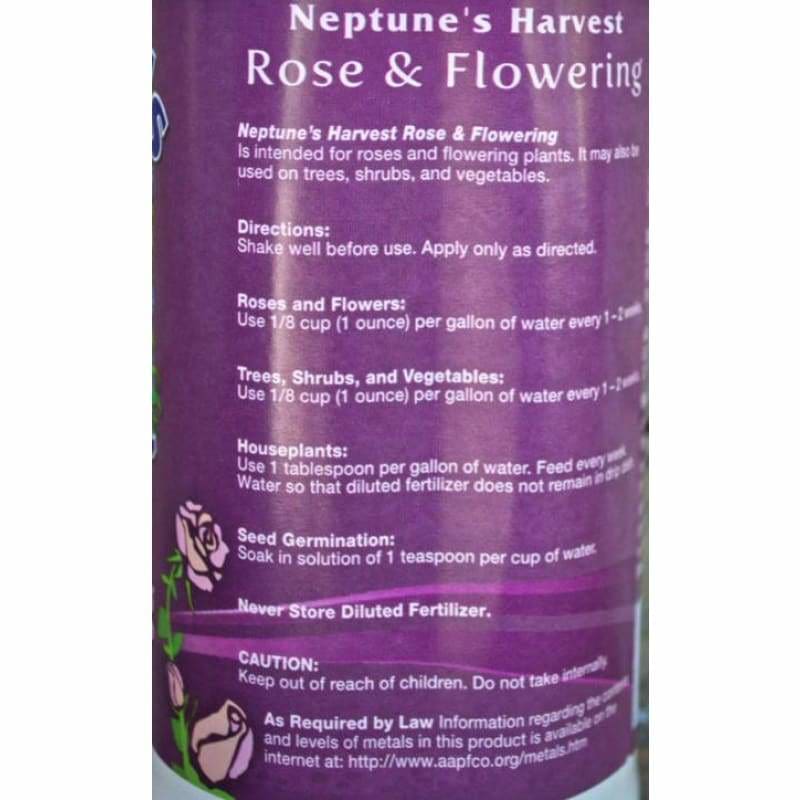 Neptune’s Harvest Rose and Flowering 2-6-4 - Gardening Supplies